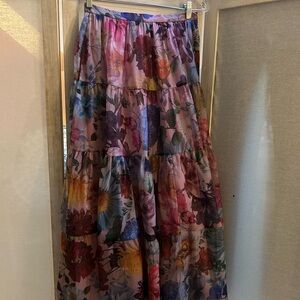 Miami Vibrant Floral Maxi Skirt